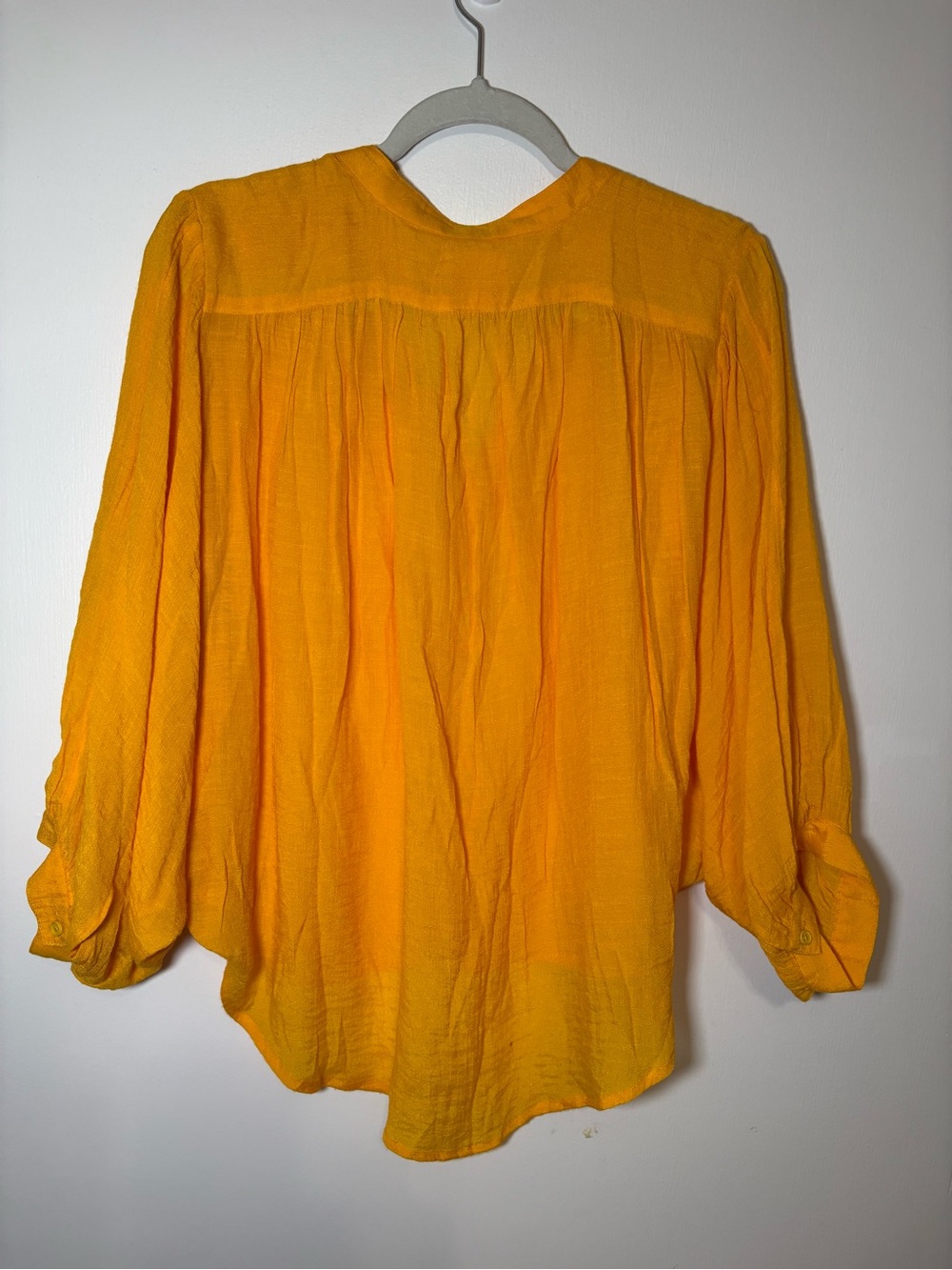 Anthropologie Maeve Bryn Batwing Blouse Button Down
SZ Small Gold Orange Yellow - Picture 5 of 10